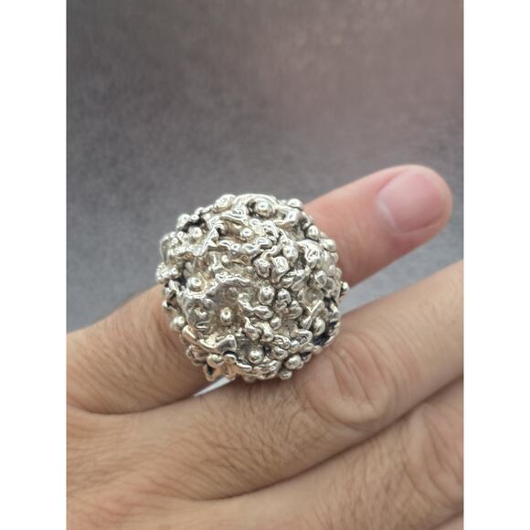 VINTAGE ISRAEL STERLING SILVER 925 RING SIZE 8.5 - Picture 2 of 16